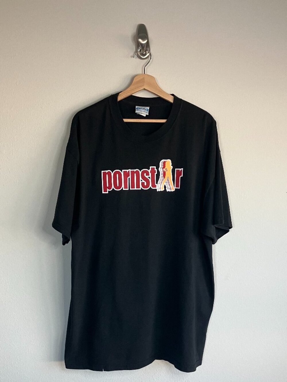 Vintage 90s Porn Star Brand Dancer Black Tee  Size XL